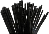 Creativ company chenille zwart 30cm, 50st.