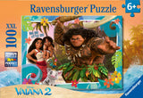 Ravensburger puzzel vaiana 2 vertrek naar nieuwe werelden - legpuzzel - 100 xxl stukjes