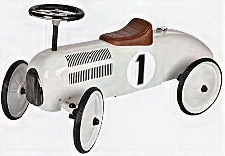 Goki loopauto - wit - 73,5x35x40cm - metaal en kunststof - 1+
