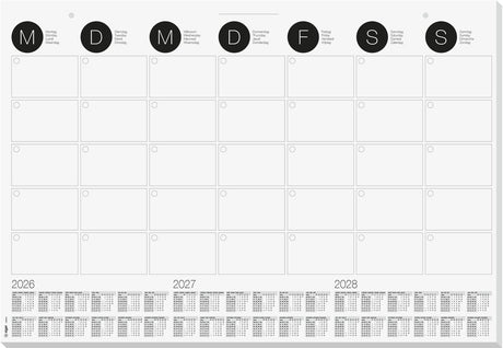 Sigel bureauonderlegger - ook te gebruiken als muurkalender - formaat a2 - met kalender 2026 2027 2028 - si-h6550