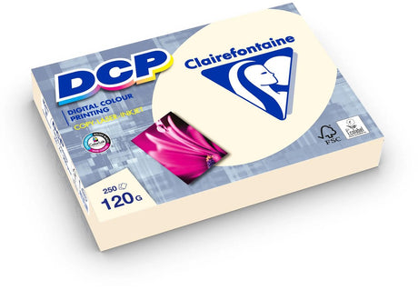 Clairefontaine dcp presentatiepapier a4, 120 g, ivoor, pak van 250 vel