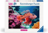 Merkloos sans marque ravensburger legpuzzel colorful animals rode koraalduivel, 500st.