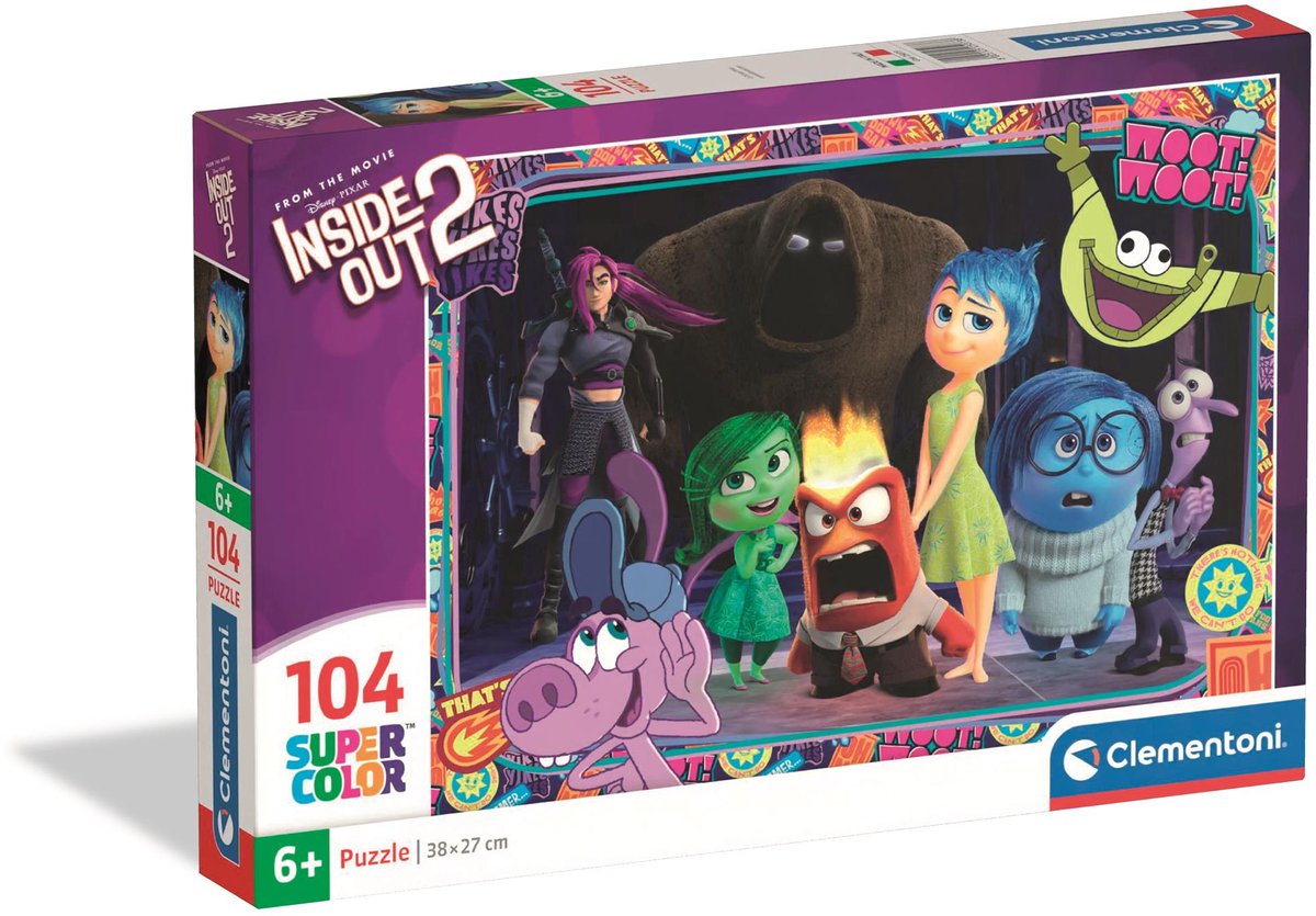 Clementoni - kinderpuzzel - 104 stukjes - inside out 2 - puzzel vanaf 6 jaar