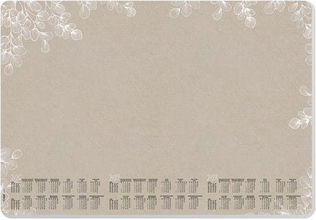 Sigel bureau onderlegger - formaat a2 - natural eucalyptus - met kalender 2026 2027 2028 - afgeronde hoeken - si-h6316
