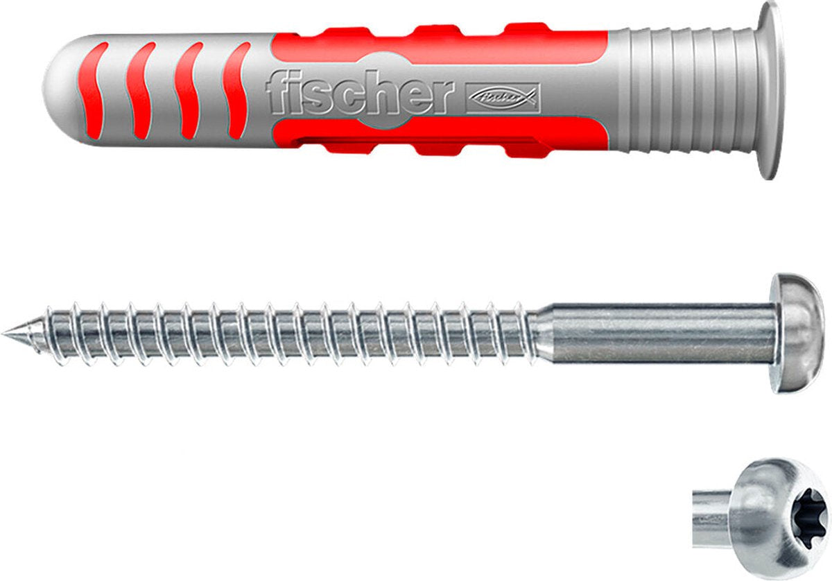 Fischer duoseal 8 x 48 met rvs a2 bolkopschroef