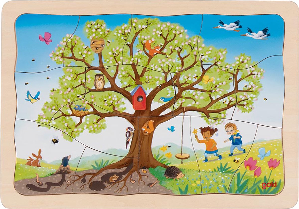 Goki houten legpuzzel mijn appelboom, 32st.