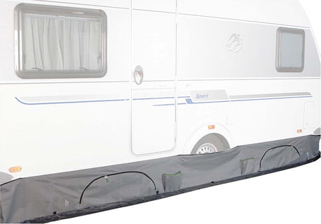 Bo-camp - caravan tochtstrook - universeel deluxe - met opbergvak