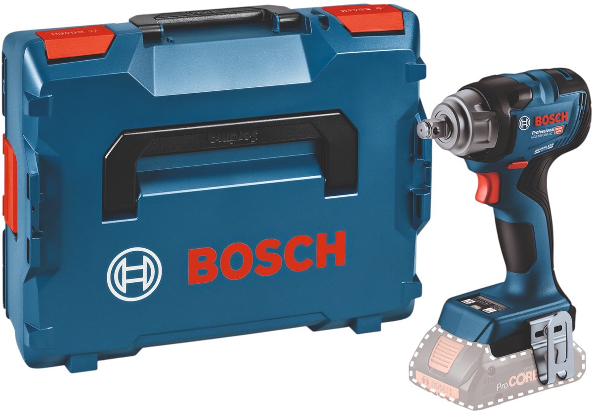 Bosch professional gds 18v-330 hc accu slagmoeraanzetter 18v basic body in l-boxx - 06019l5001