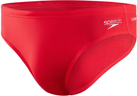Speedo eco+ brief 7 cm heren - zwembroek heren - chloorbestendige zwemslip heren - strakke sportzwembroek met trekkoord - rood - xl