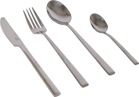 Bo-camp - bestekset - rvs - 16-delig - 4 personen - zilver