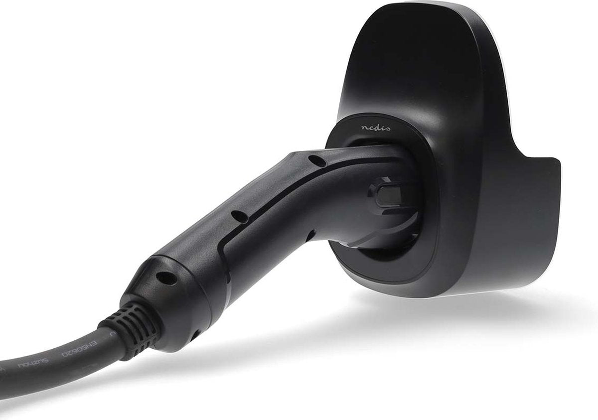 Nedis laadkabelhouder voor elektrische auto's – muurbeugel – ev-laadkabels – duurzaam abs – universele kabelhouder