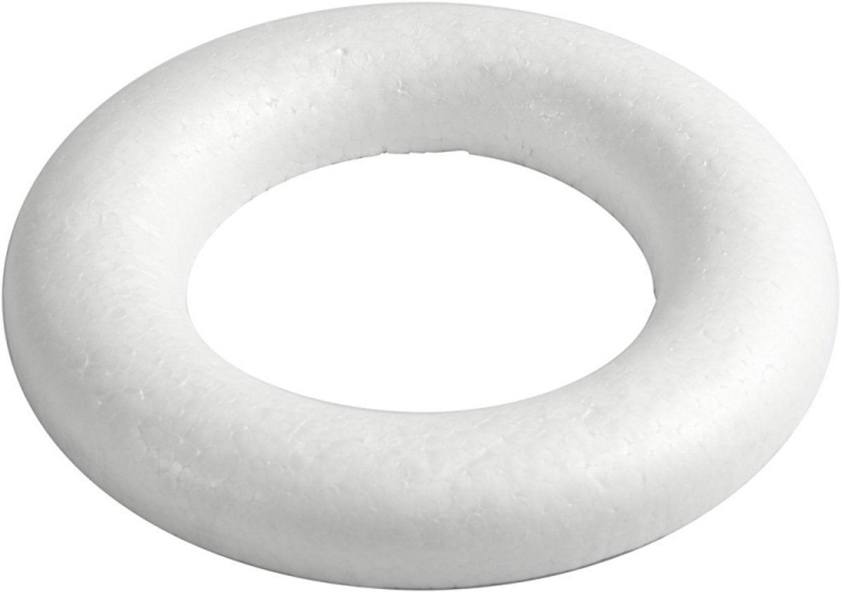 Creativ company styropor ringen met platte achterkant, 30cm