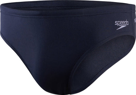 Speedo eco+ brief 7 cm heren - zwembroek heren - chloorbestendige zwemslip heren - strakke sportzwembroek met trekkoord - marine - m