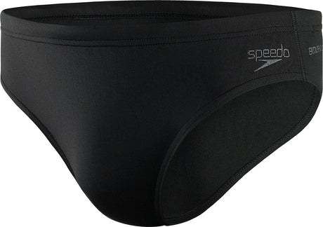 Speedo eco+ brief 7 cm heren - zwembroek heren - chloorbestendige zwemslip heren - strakke sportzwembroek met trekkoord - zwart - l