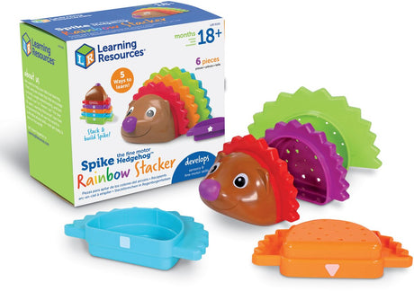 Learning resources spike the fine motor hedgehog - regenboog stapelaar - 18 maanden+