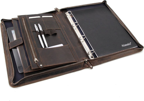 Kangaro roberto romano conferentiemap - juve - a4 - bruin - echt leer - 36x27.5x5cm - ju-48213