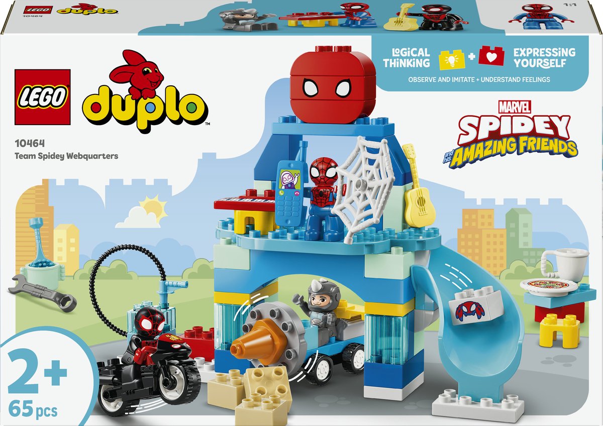 Lego duplo ǀ marvel team spidey hoofdkwartier bouwpakket voor kinderen en decoratie 10464