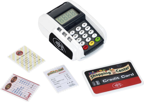 Klein toys speelgoedkassa verkooppuntterminal - incl. licht - incl. geluid - wit - zwart