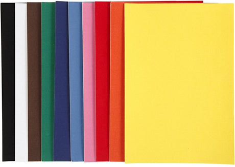 Creativ company velour papier kleur a4, 10 vellen