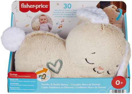 Fisher-price kalmerend konijntje - knuffel met muziek, lichtjes en beweging