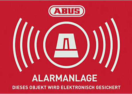 Abus au1423 waarschuwingssticker alarmsysteem taal duits (b x h) 74 mm x 52.5 mm