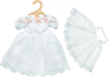 Heless poppenkleding trouwjurk meisjes 35-45 cm wit 3-delig