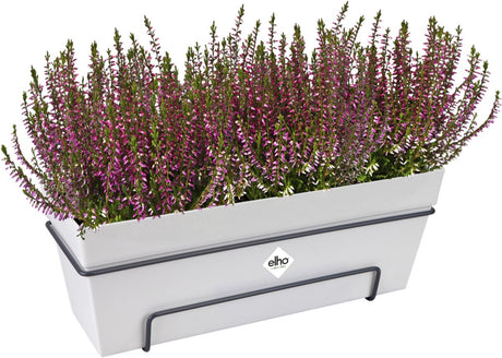 Elho loft urban balkonbak allin1 50 - plantenbak voor balkon buiten - ø 49.0 x h 20.5 cm - wit