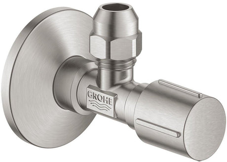 Grohe hoekstopkraan knel 1 2x3 8 m. metalen greep supersteel