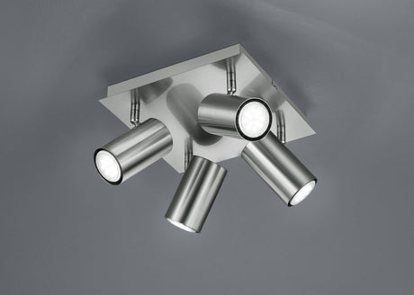 Trio marley - spot - nikkel mat - excl. 4x gu10 3w