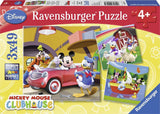 Ravensburger puzzel disney mickey mouse: iedereen houdt van mickey - 3x49 stukjes - kinderpuzzel