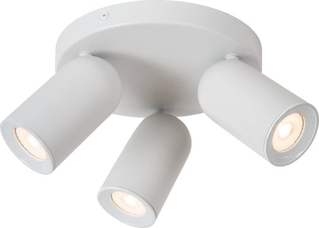 Lucide punch - plafondspot (plafondlamp) - ø 21 cm - 3xgu10 - wit