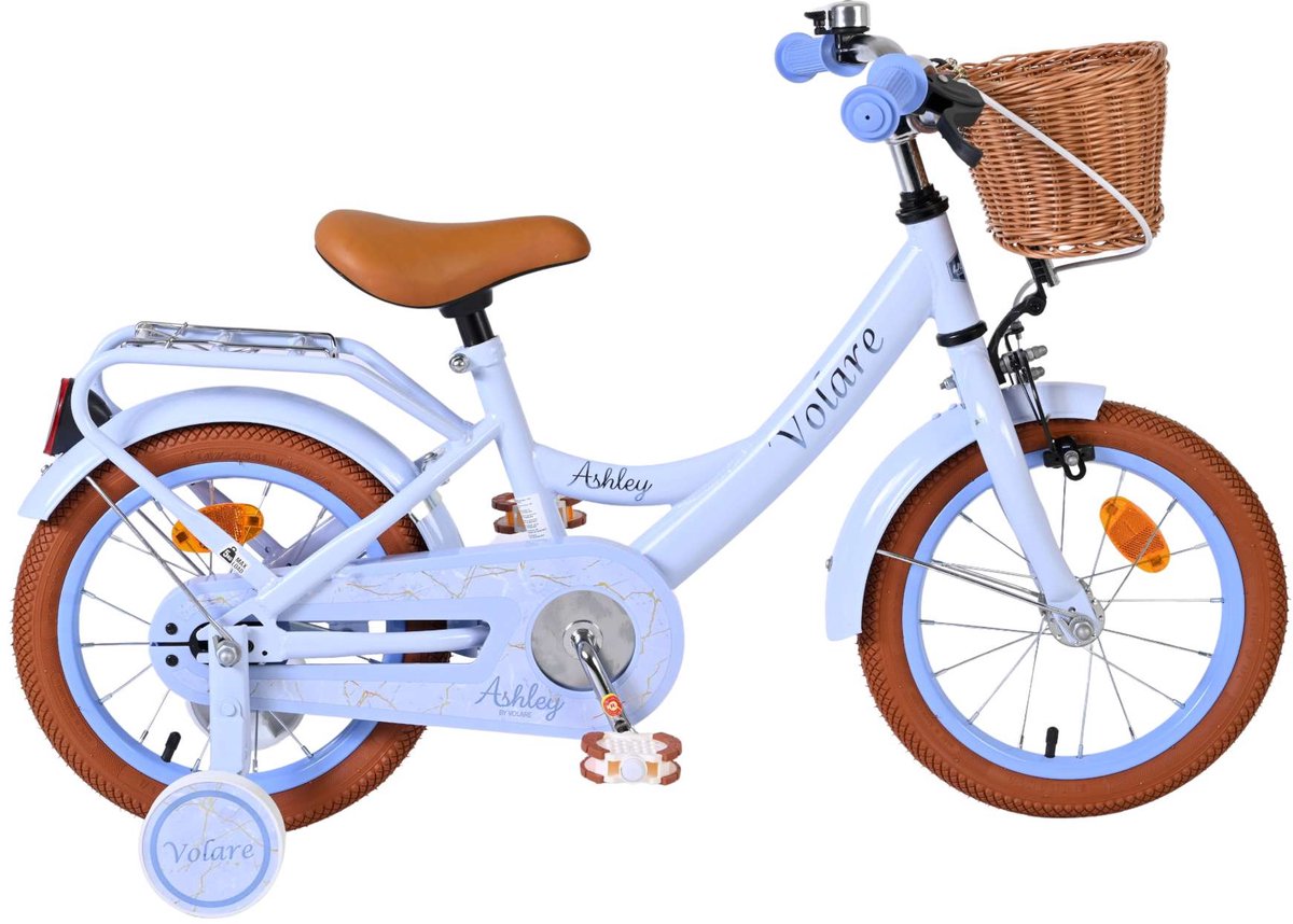 Volare ashley kinderfiets - meisjes - 14 inch - pastel blauw