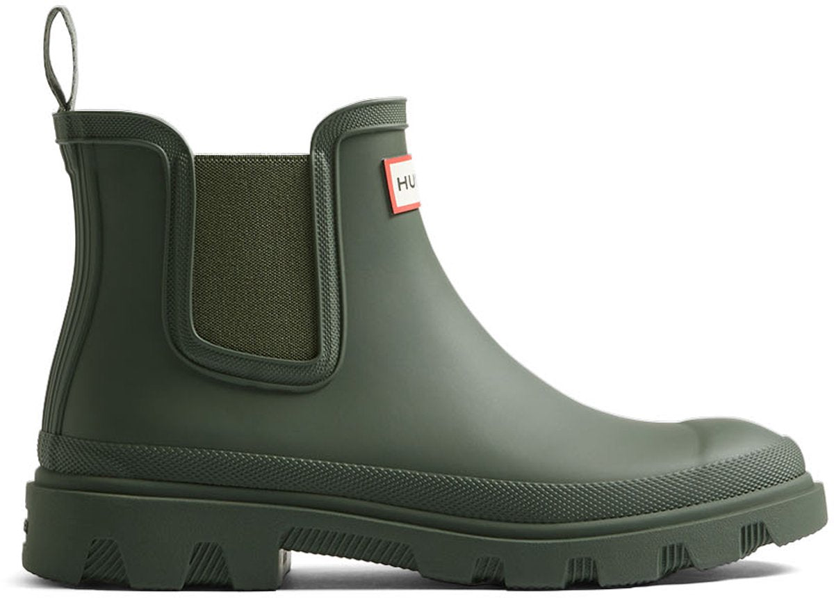 Hunter unisex downpour chelsea dark olive - maat 38
