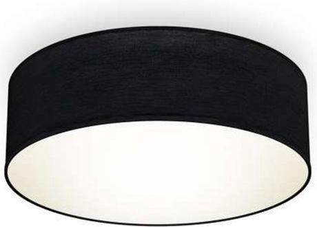 Briloner b.k.licht - plafondlamp - stoffen decoratieve woonkamerlamp - zwart - e27 fitting - rond - ø30cm