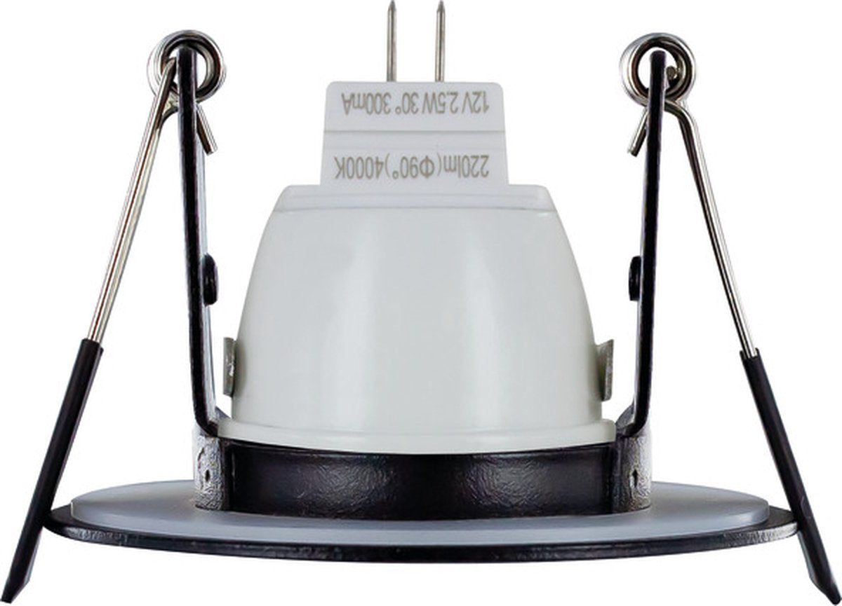 Integral mini inbouwspot zwart ip65 | zaagmaat 4.5cm | voor mr11 gu4 of par11 gu10 ø3.5cm