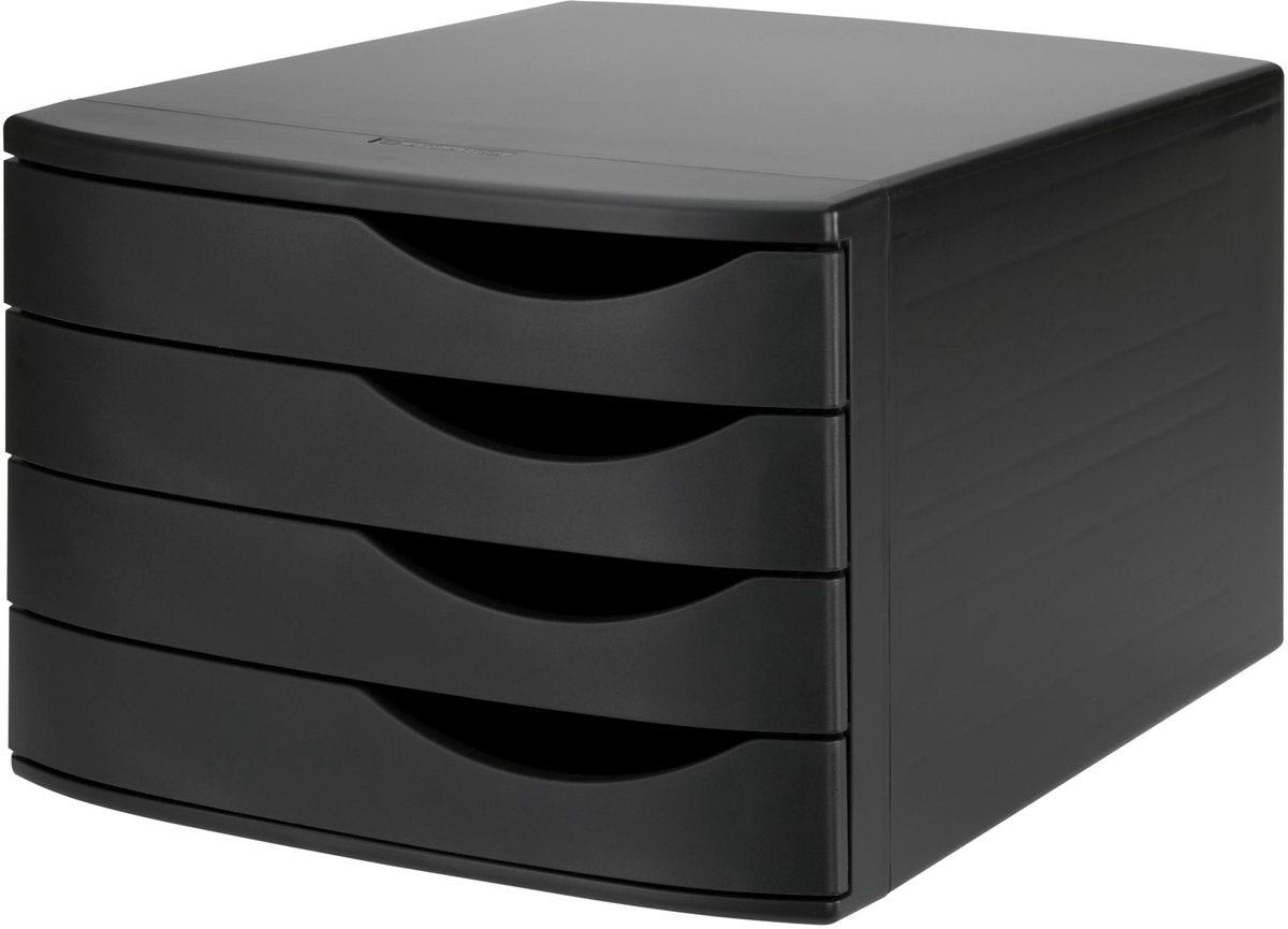 Djois re - solution bureauladenset - 4 gesloten laden - zwart - 100% gerecycled