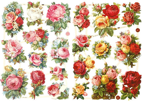 Creativ company https: www.cchobby.nl vintage-plaatjes-rozen-vel-16-5x23-5-cm-2-vel-1-doos-19360