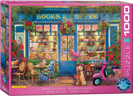 Eurographics - boeken koffie [books coffee] - artbeat studio - 1000 stukjes 68×48cm (b×h) - legpuzzel