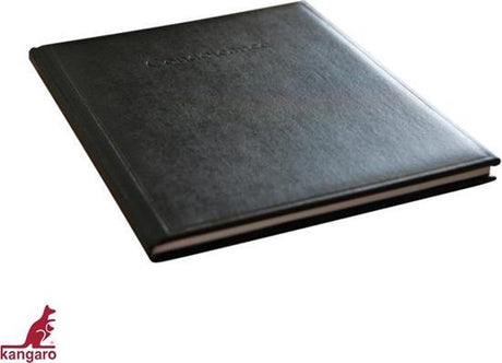 Kangaro condoleance album - 26x21cm - zwart - gastenboek