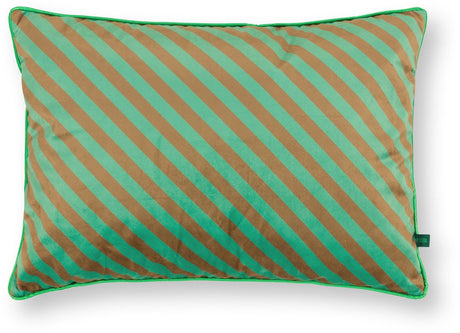 Pip studio sierkussen block stripes - kussen voor de woonkamer - groen - 35x50cm