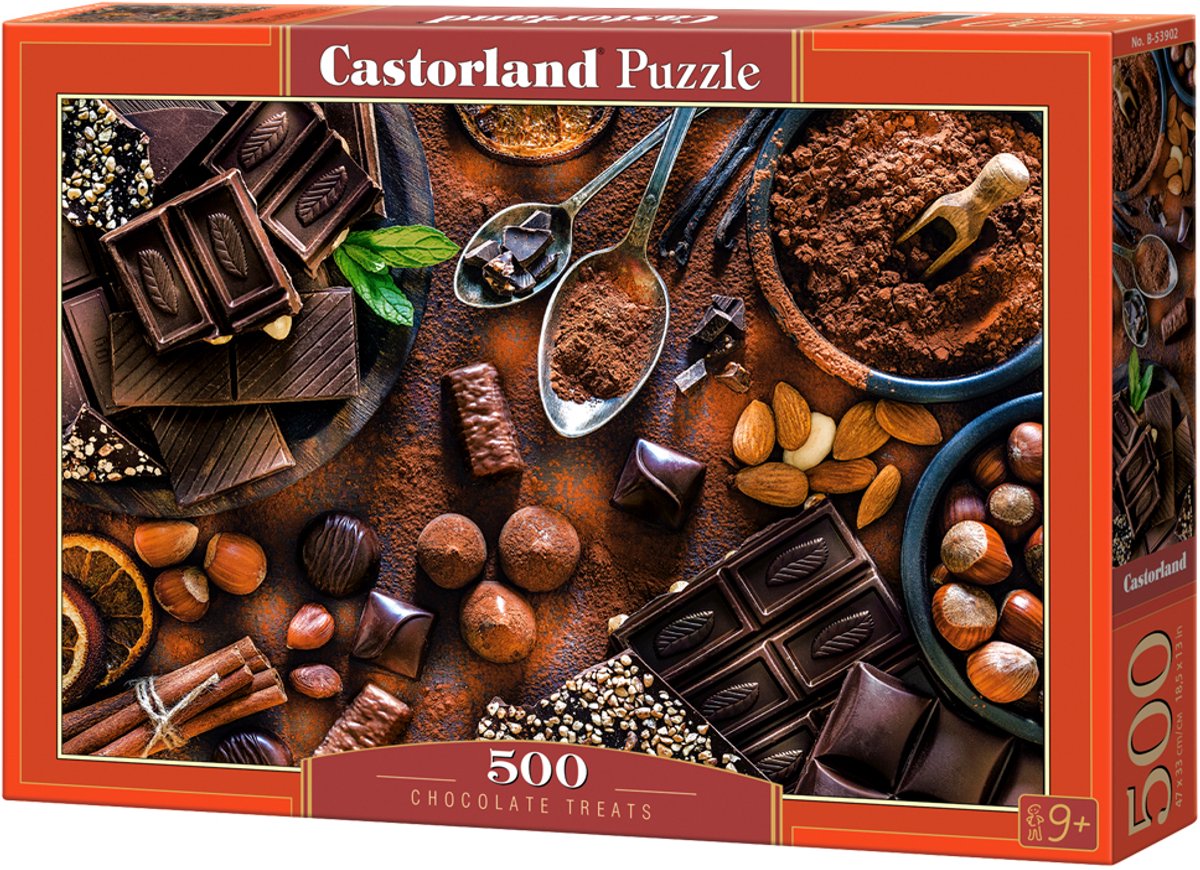 Castorland chocolate treats – puzzel – 500 stukjes – satijnen afwerking – perfecte pasvorm – europese kwaliteit