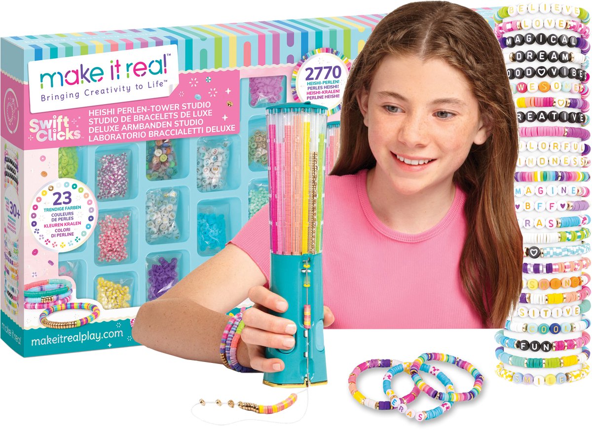 Make it real - swift clicks™ heishi deluxe armbandenmaker - maak 30+ unieke heishi armbanden