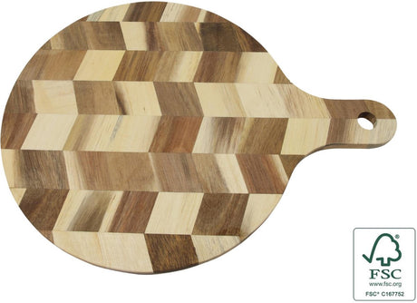 Hit trading svenska living snijplank acaciahout serveerplank 40x30cm fsc bruin.