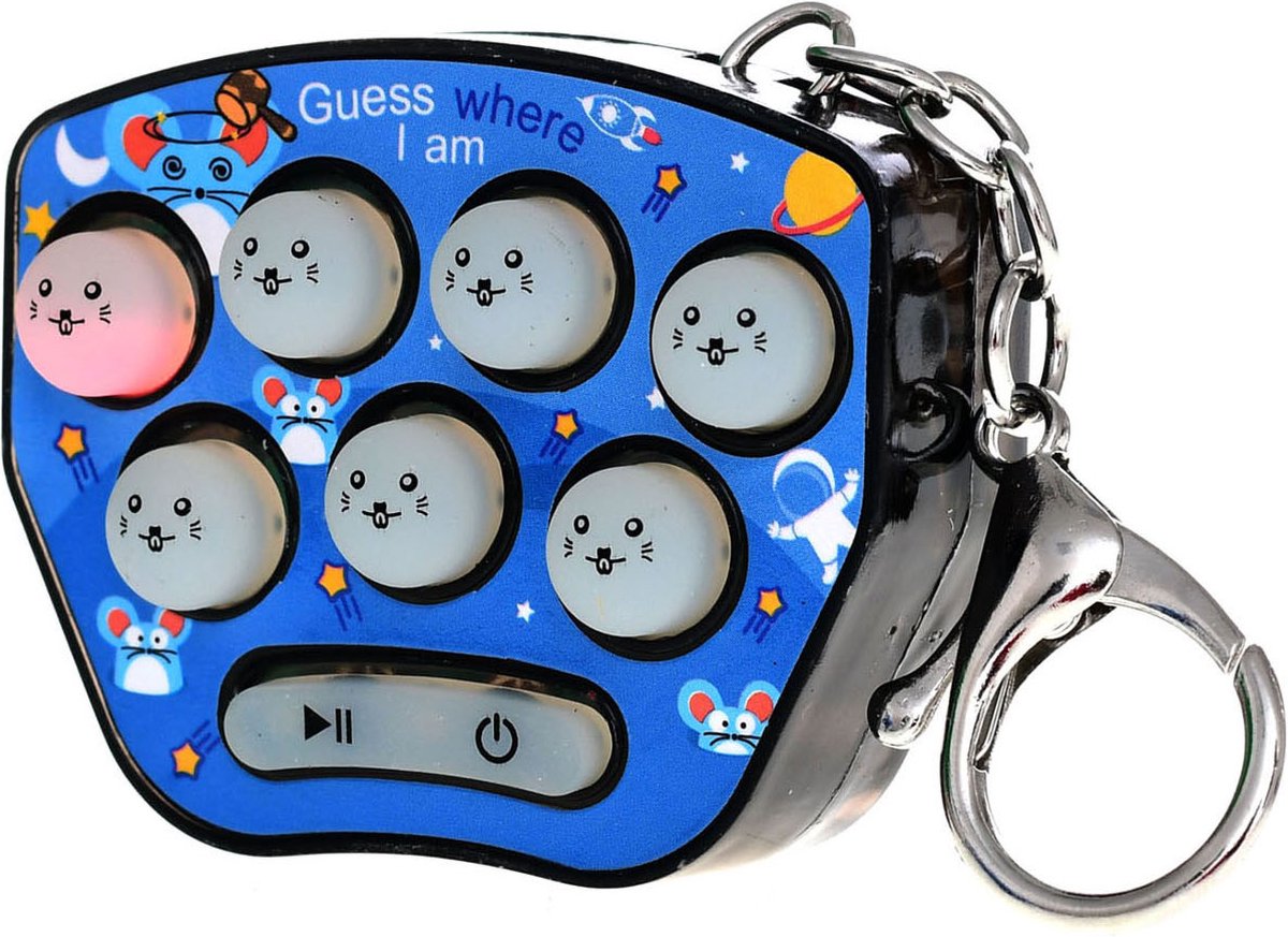 Brain games hamster game sleutelhanger met licht en geluid
