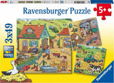 Ravensburger puzzel boerderij - 3x49 stukjes - kinderpuzzel