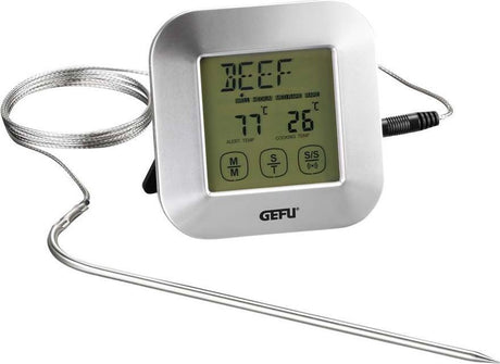 Gefu punto keukenthermometer 14 cm – rvs – tot 300°c – voor frituren, bakken en braadgerechten