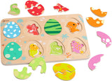 Classic world houten puzzel dinosaurus educatief speelgoed 25 stukjes.