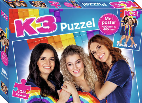 K3 puzzel - 30,5 x 21,5 cm - 104 stukjes