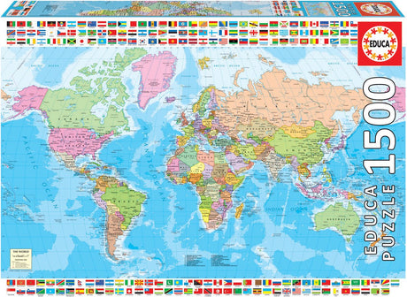 Educa puzzel world map 1500 pcs