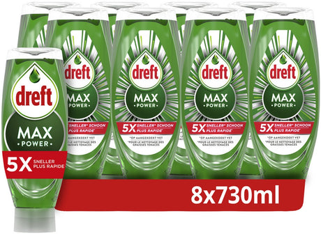 Dreft maxpower vloeibaar afwasmiddel - 8 x 730 ml